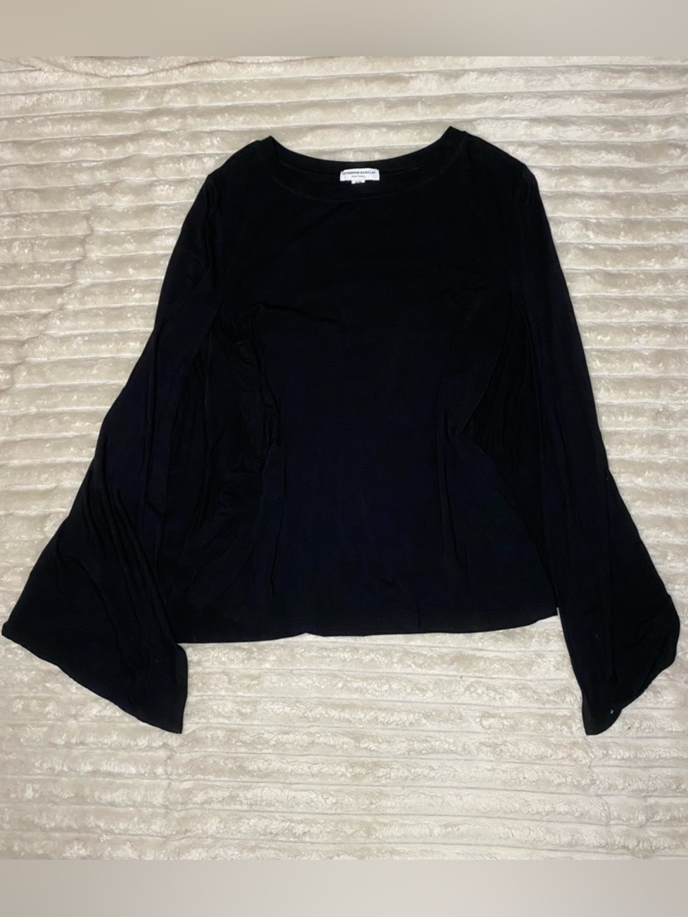 Katherine Barclay Black Cape Blouse Women’s Top